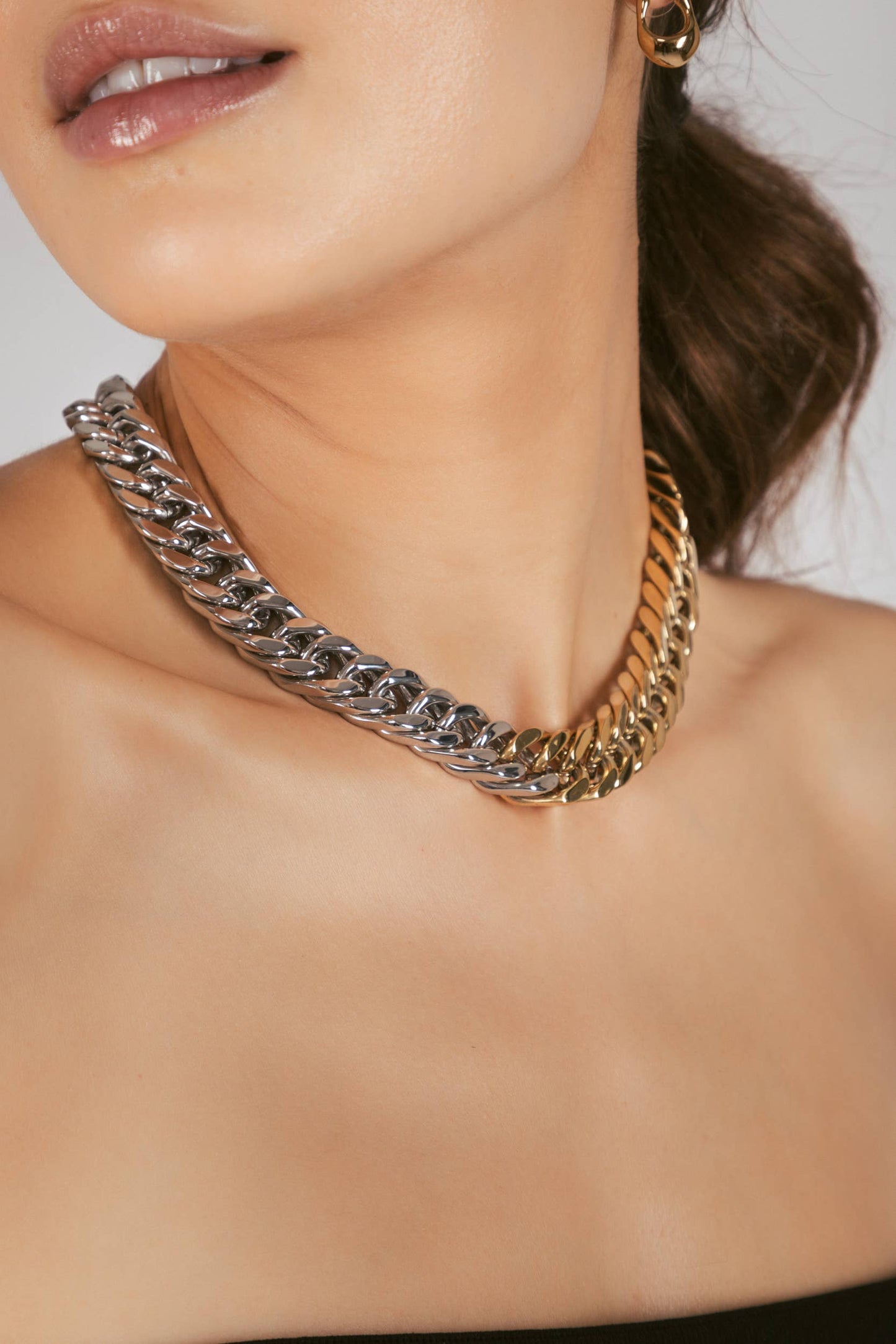 Luxe Nina 18K Gold Plated Titanium Necklace - Born To Glam Born To Glam
