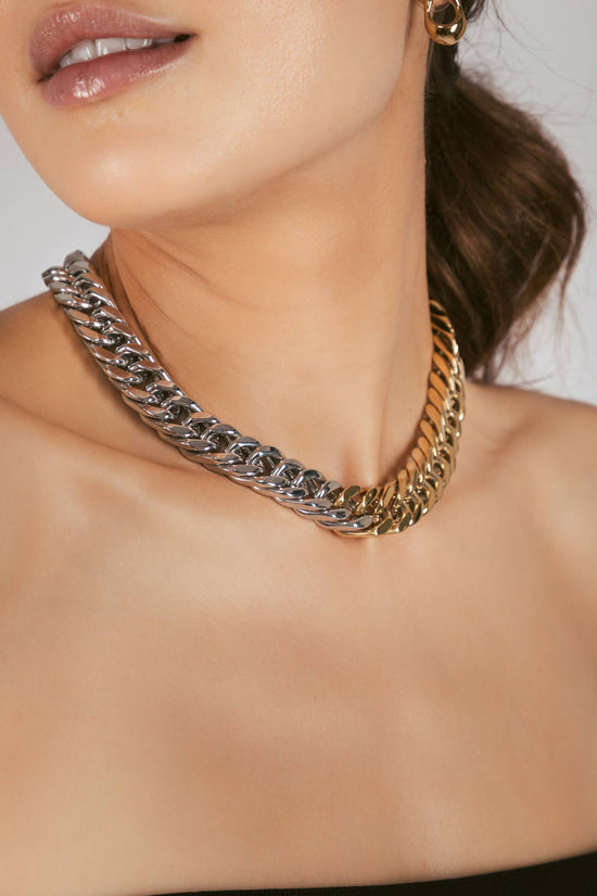 Luxe Nina 18K Gold Plated Titanium Necklace - Born To Glam Born To Glam