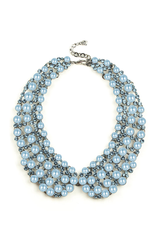 Light Blue Diana Statement Necklace - Born To Glam Born To Glam