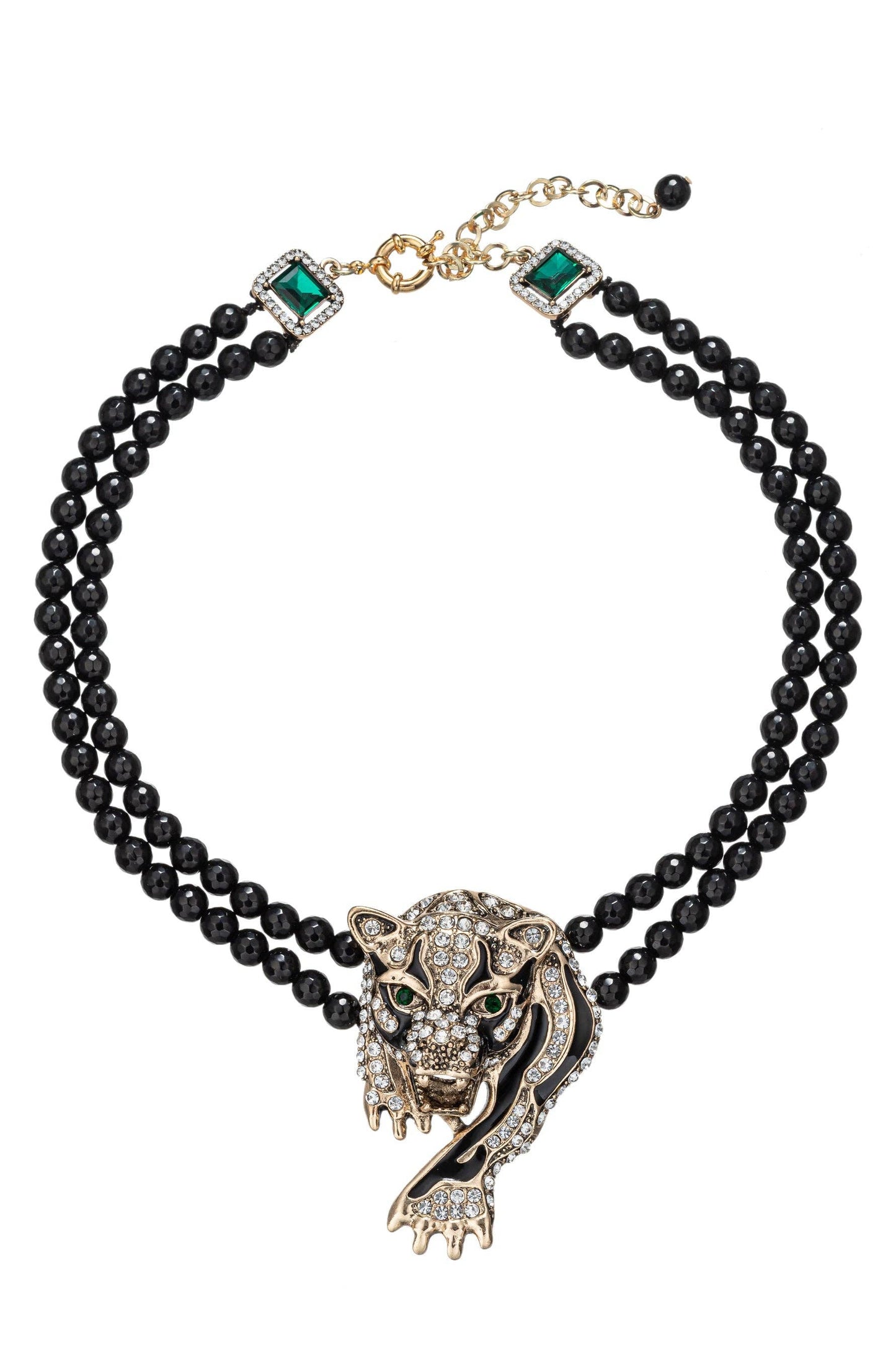 Tiger Agate Beaded Necklace - Born To Glam Born To Glam