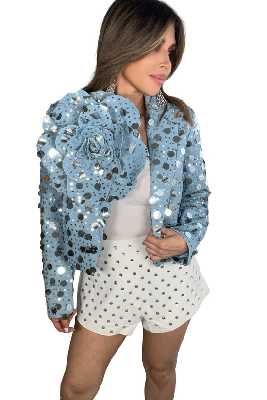 Crystal Embellished Shorts - Born To Glam Born To Glam
