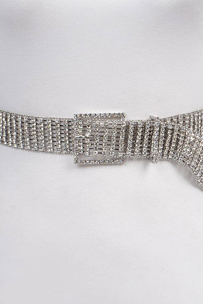 Adjustable Rhinestone Shiny Belt - Born To Glam Born To Glam