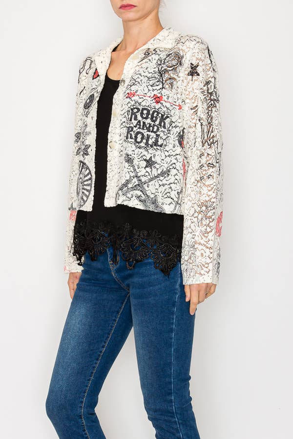 Rock and Roll Cropped Sequin Jacket - Born To Glam Born To Glam