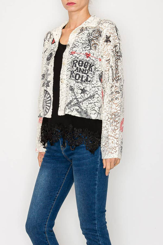 Rock and Roll Cropped Sequin Jacket - Born To Glam Born To Glam