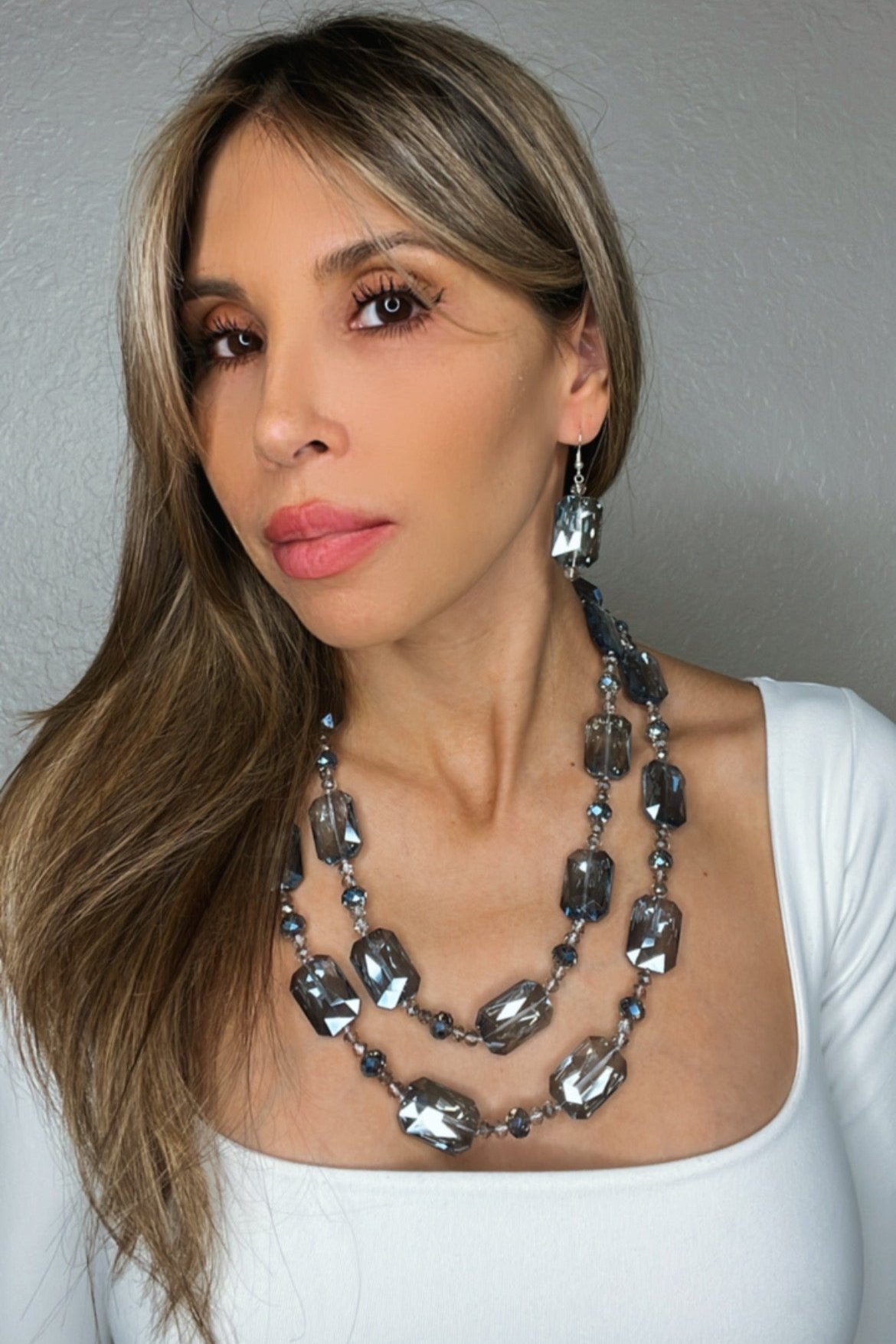 Rectangle Crystal Earrings - Born To Glam Born To Glam