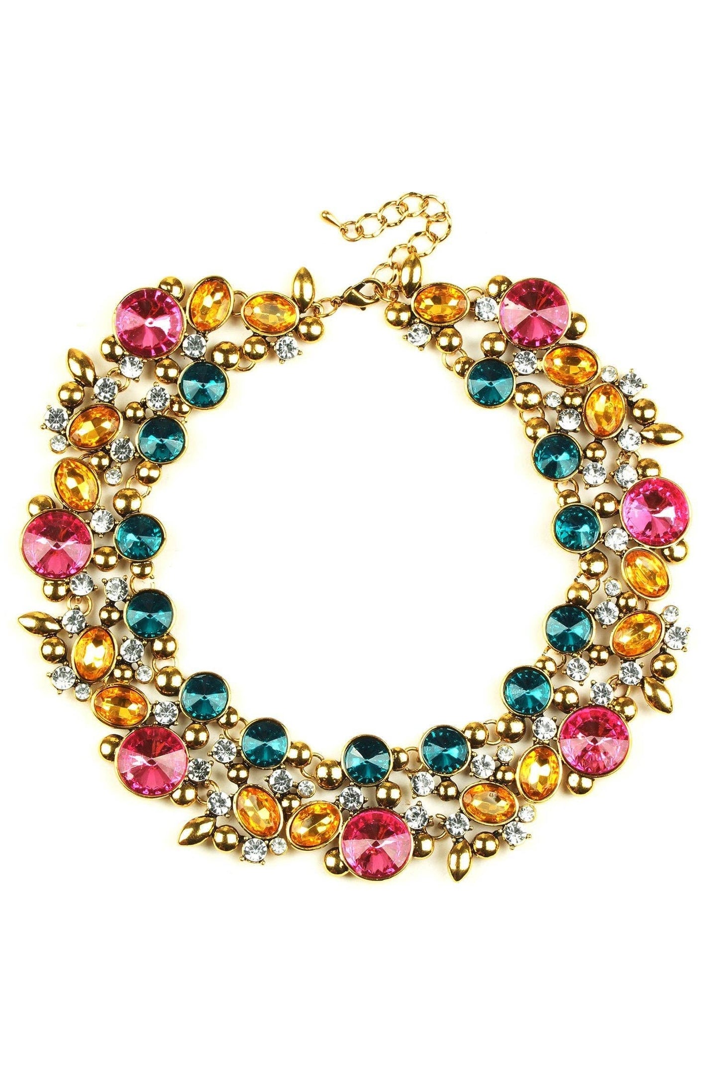 Multi Color Statement Necklace - Born To Glam Born To Glam