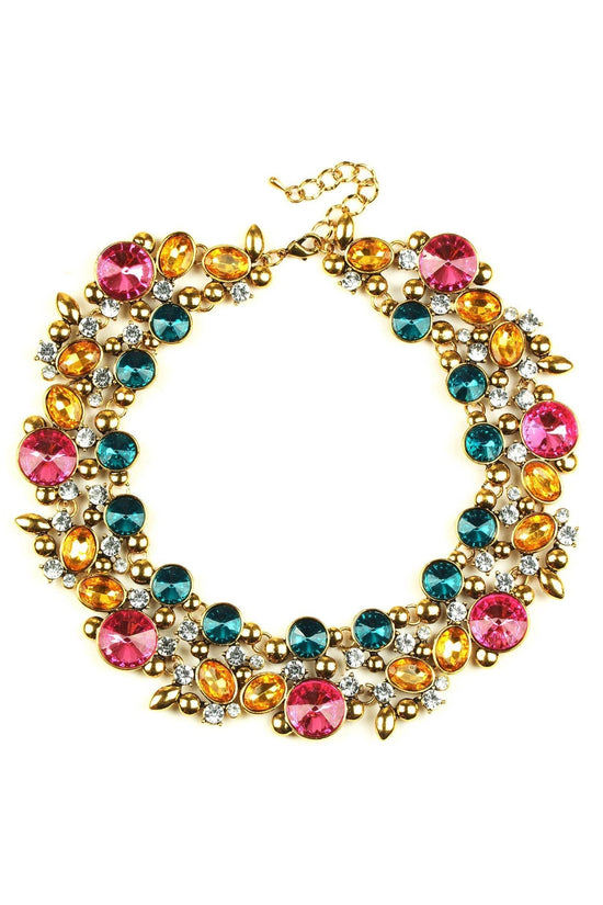 Multi Color Statement Necklace - Born To Glam Born To Glam