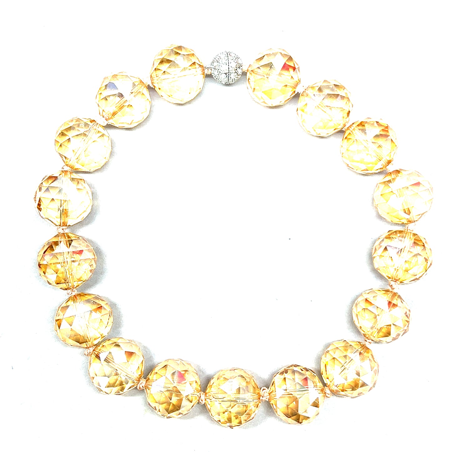 24mm Crystal Sphere Short Necklace - Born To Glam Born To Glam
