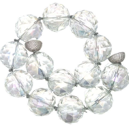 30mm Crystal Sphere Short Necklace - Born To Glam Born To Glam