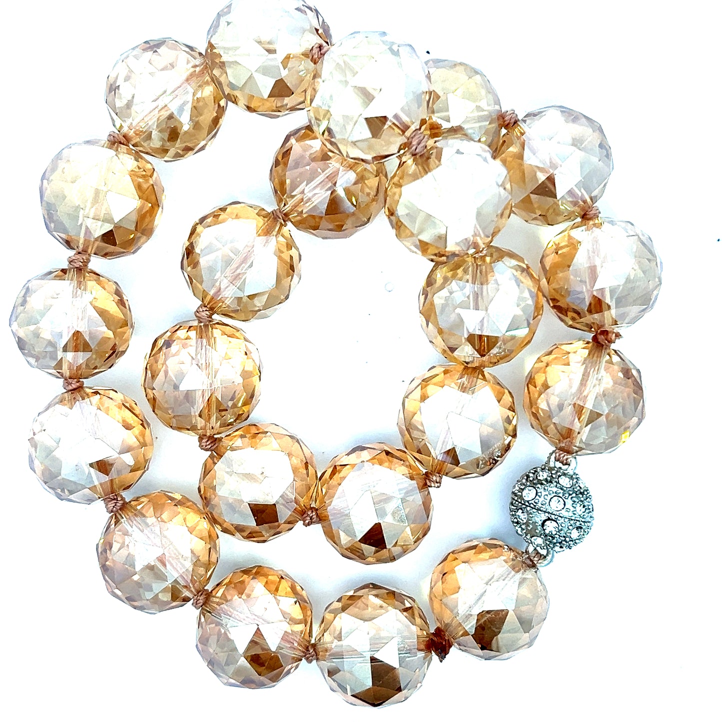 20mm Crystal Sphere Short Necklace - Born To Glam Born To Glam