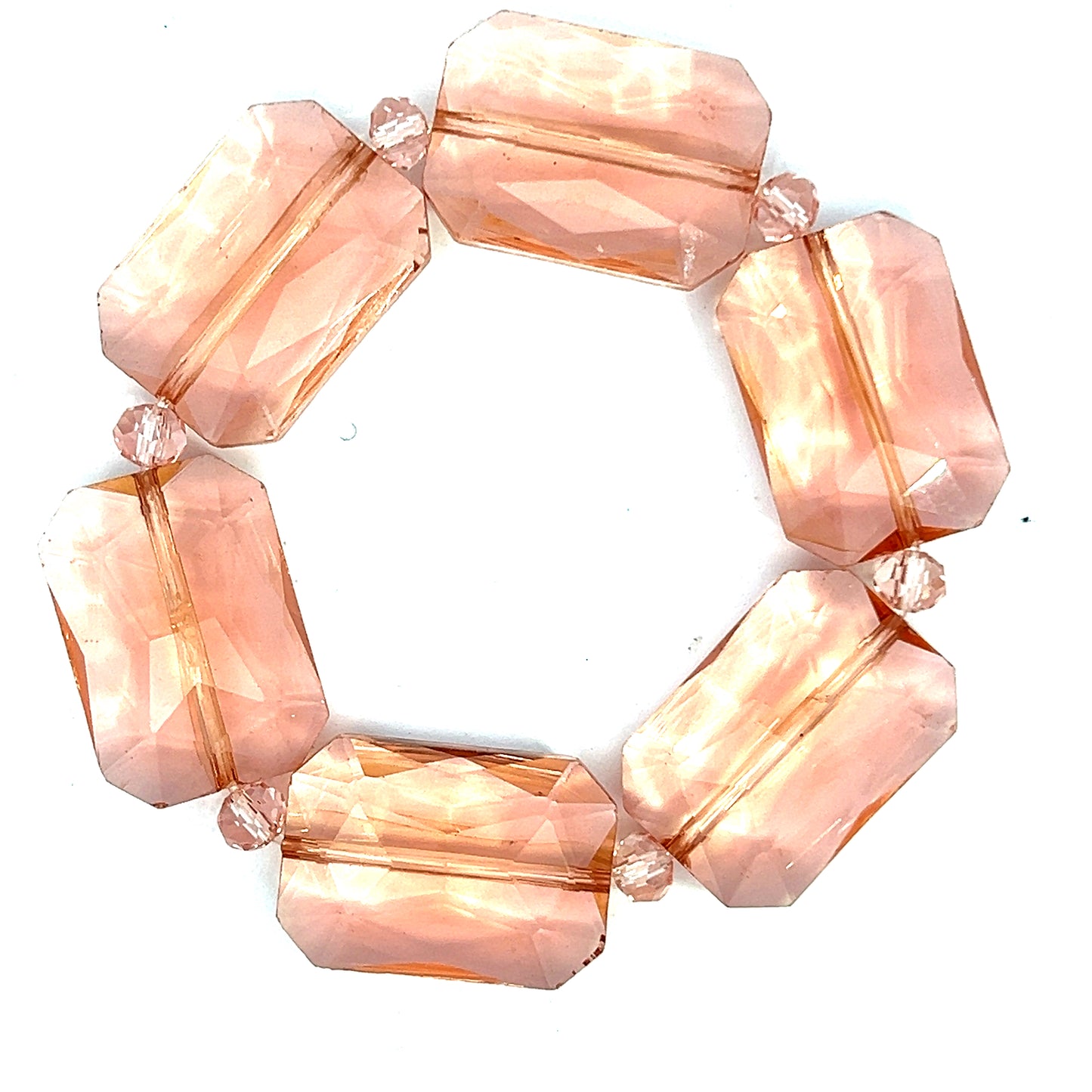 Rectangle Crystal Stretch Bracelet - Born To Glam Born To Glam