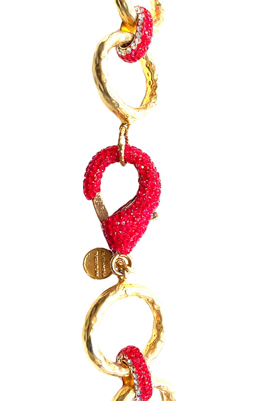 Crystal Chain Link Necklace - Born To Glam Born To Glam