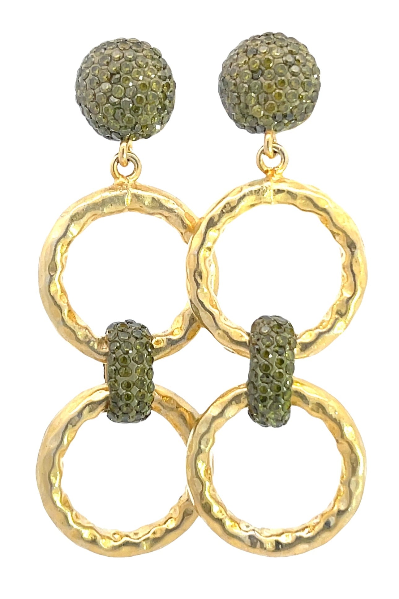 Chainlink Crystal Dangle Earrings - Born To Glam Born To Glam