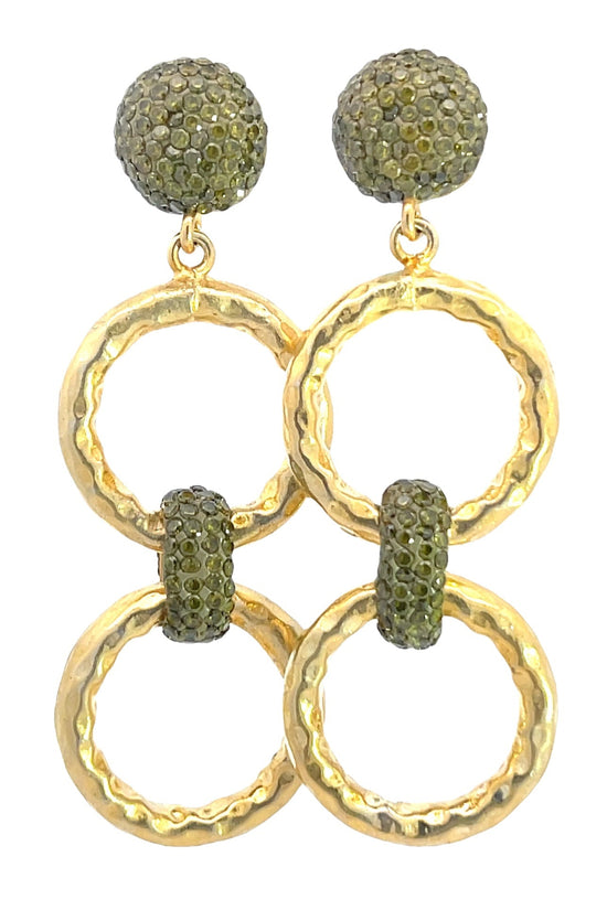 Chainlink Crystal Dangle Earrings - Born To Glam Born To Glam