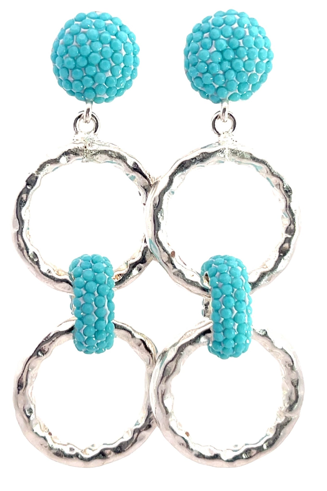 Chainlink Crystal Dangle Earrings - Born To Glam Born To Glam