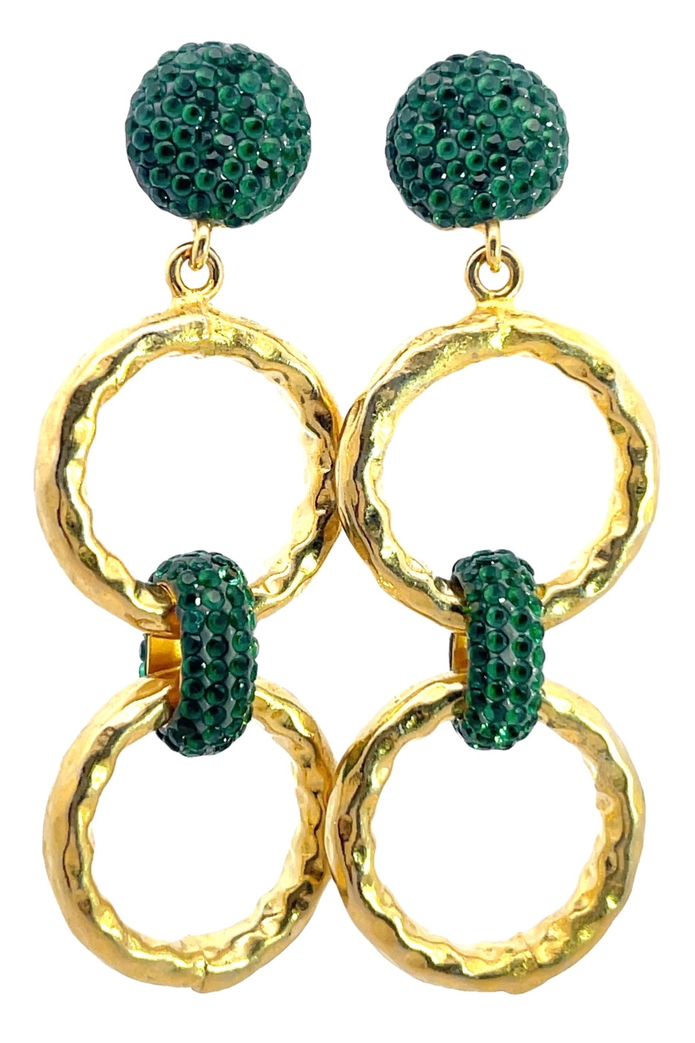 Chainlink Crystal Dangle Earrings - Born To Glam Born To Glam