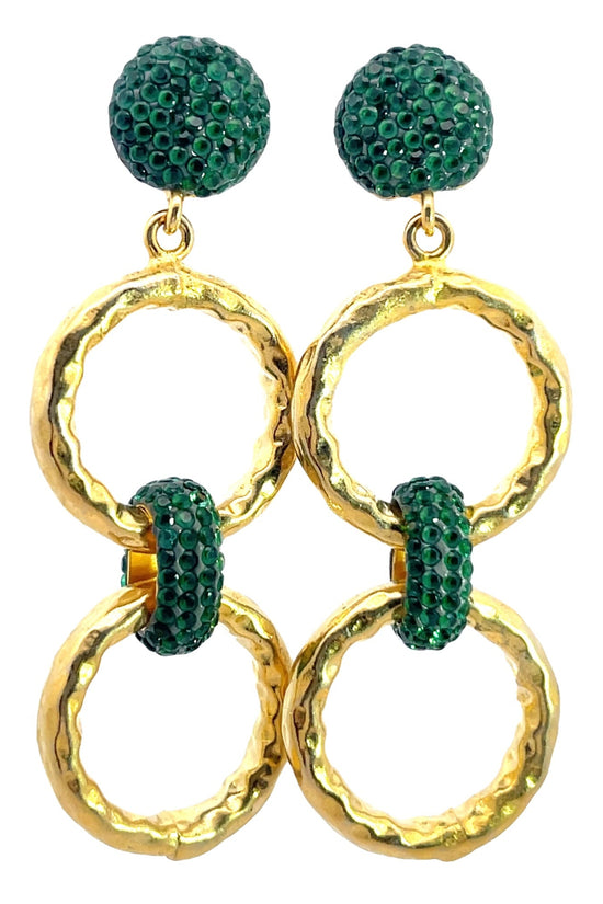 Chainlink Crystal Dangle Earrings - Born To Glam Born To Glam