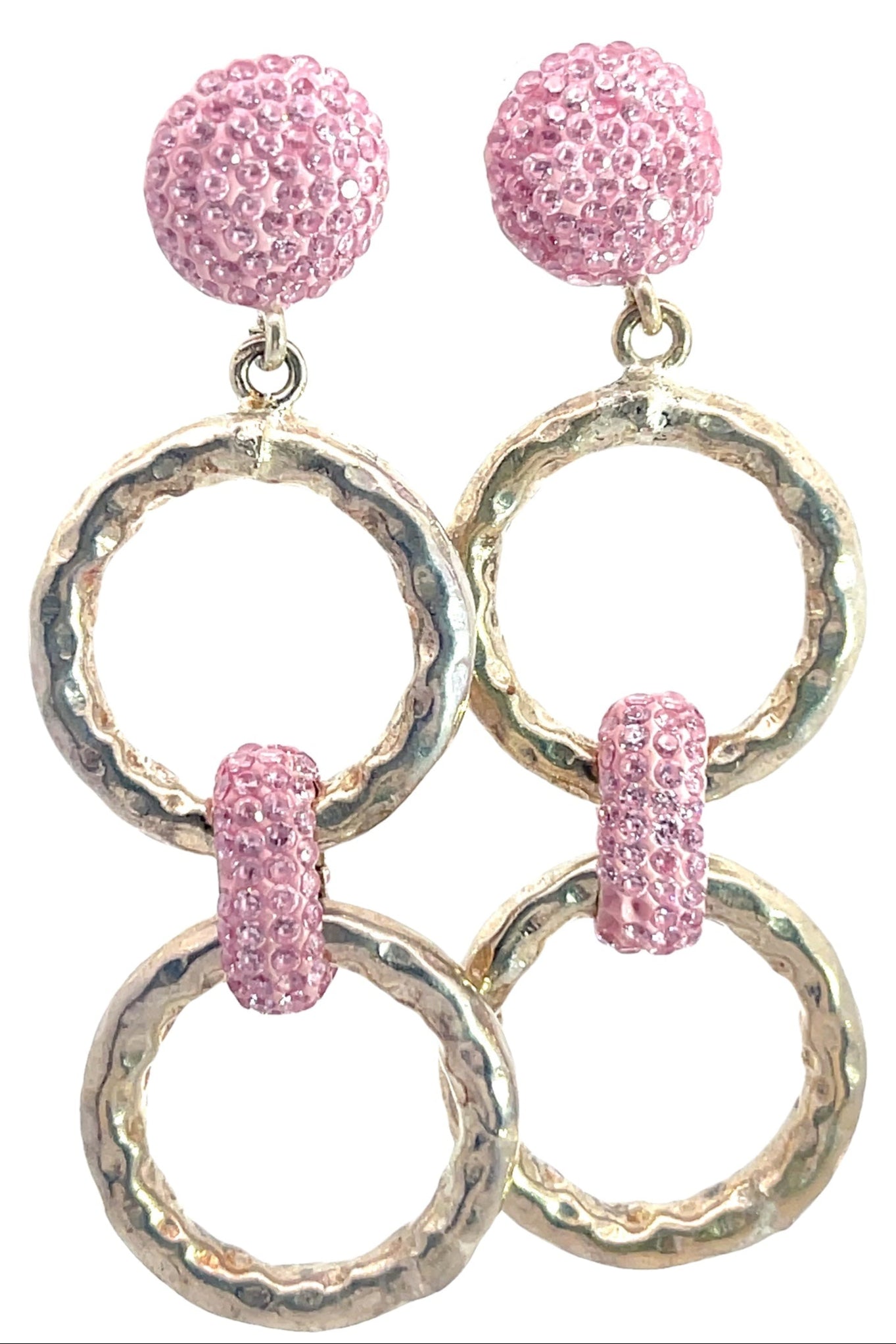 Chainlink Crystal Dangle Earrings - Born To Glam Born To Glam