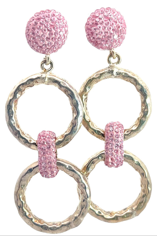 Chainlink Crystal Dangle Earrings - Born To Glam Born To Glam