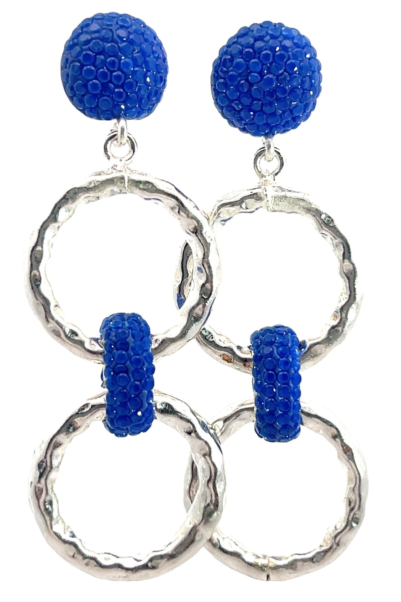Chainlink Crystal Dangle Earrings - Born To Glam Born To Glam