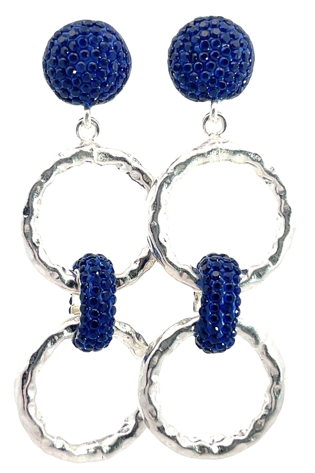 Chainlink Crystal Dangle Earrings - Born To Glam Born To Glam