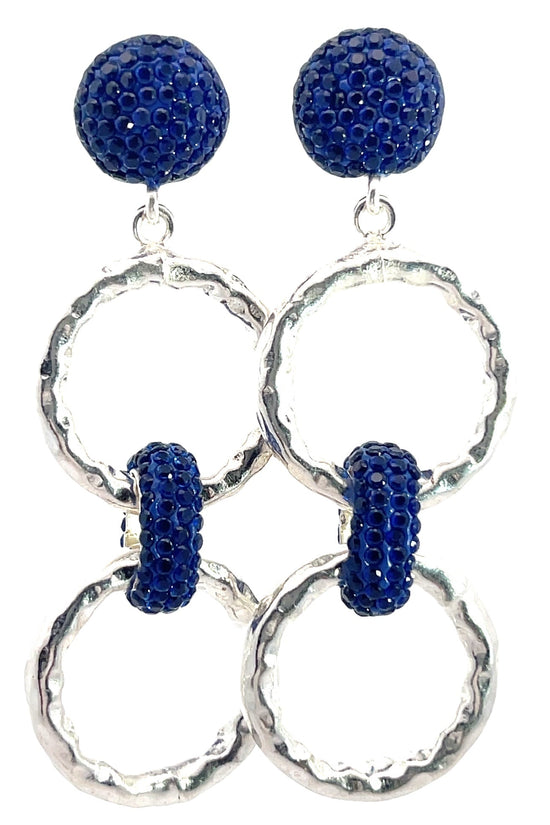 Chainlink Crystal Dangle Earrings - Born To Glam Born To Glam