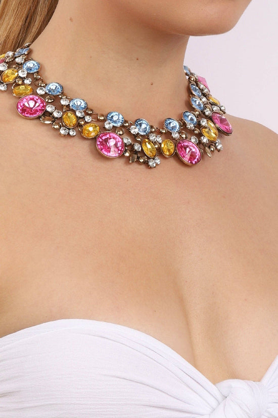 Multi Color Statement Necklace - Born To Glam Born To Glam