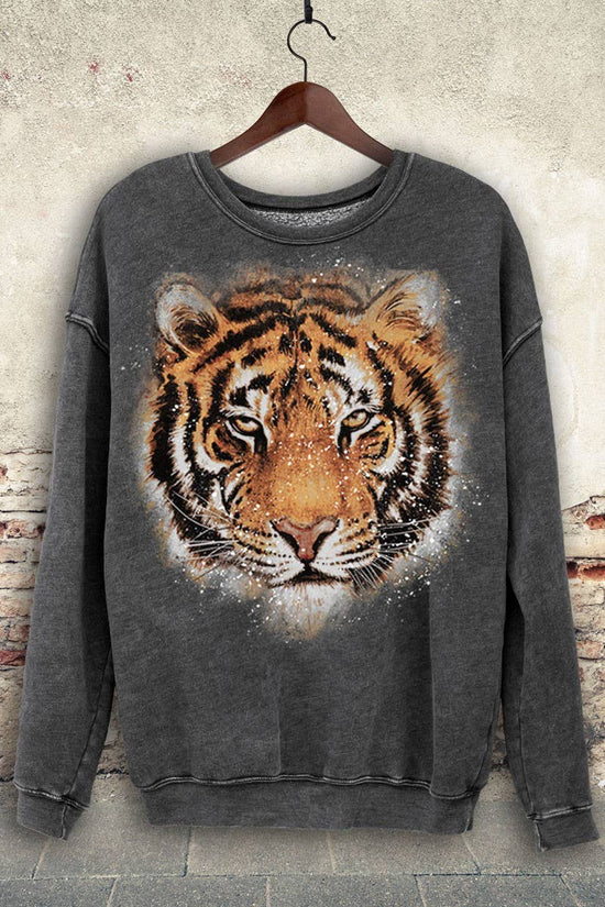 Tiger Face Sweatshirt - Born To Glam Born To Glam