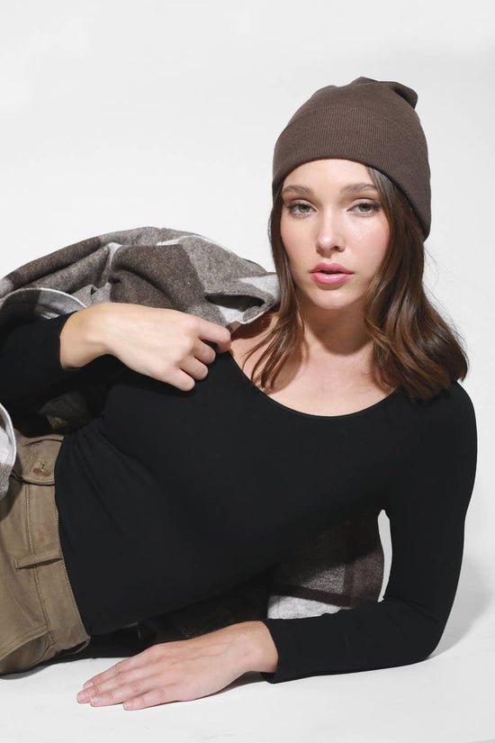 Niki Biki 3/4 Sleeve Scoop Neck Top - Born To Glam Born To Glam