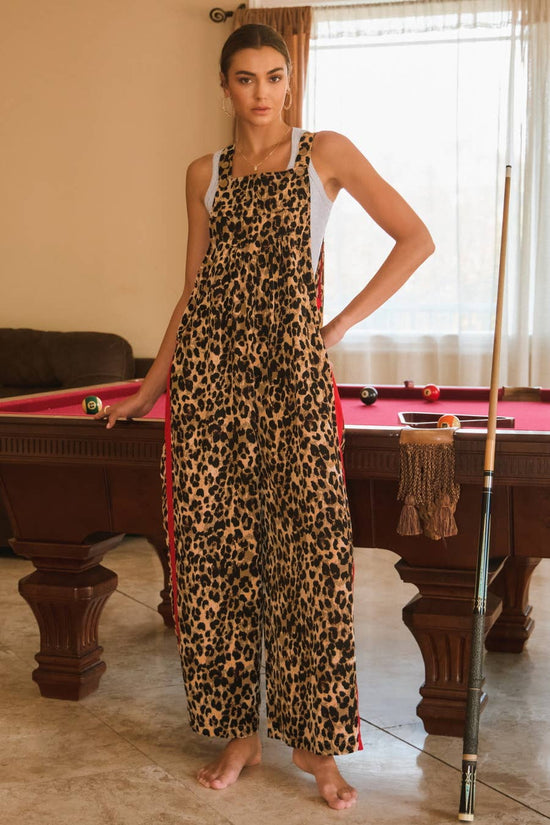 Leopard Printed Overall Jumpsuit Born To Glam