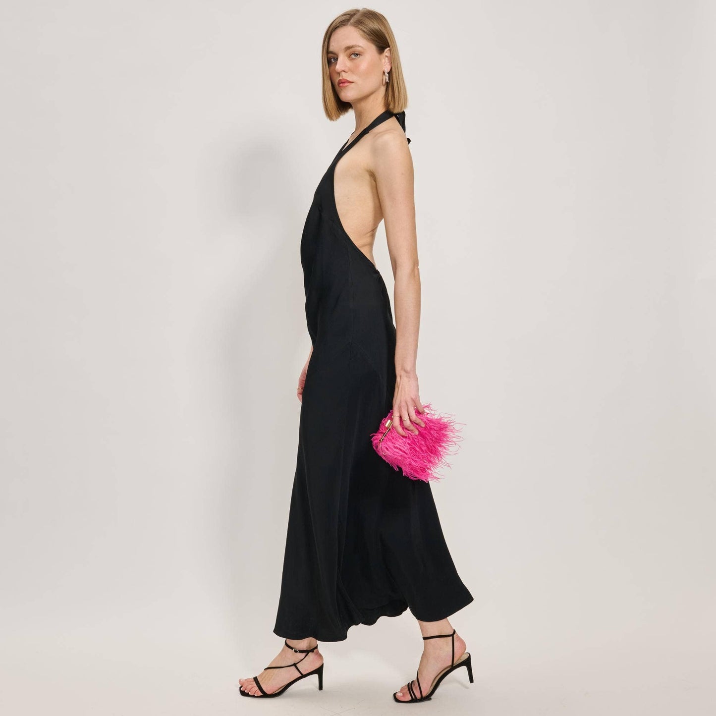 Feathered Flair Evening Bag Pink - Born To Glam Born To Glam