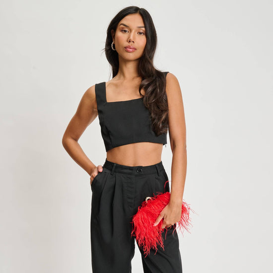 Harlow Feather Evening Bag - Born To Glam Born To Glam