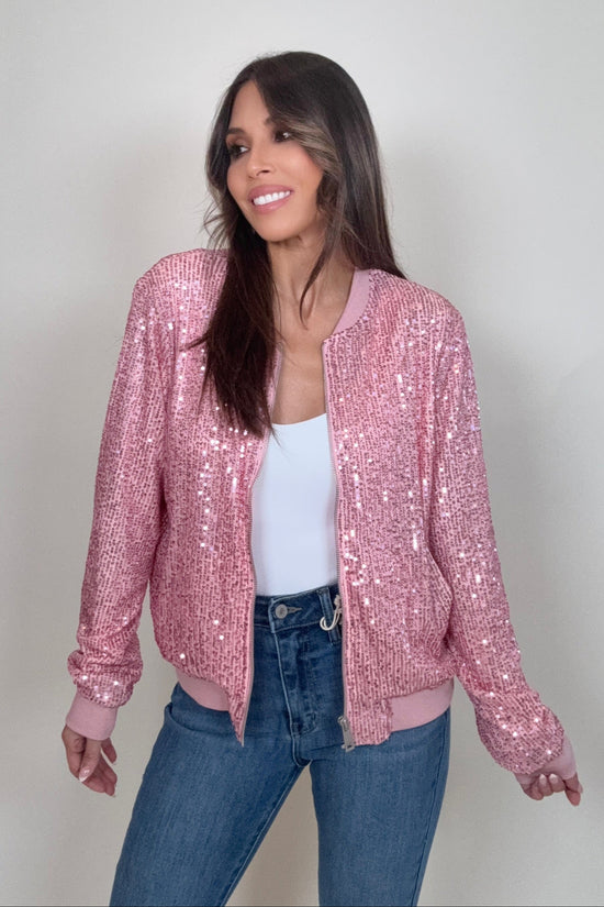 Sequin Bomber Jacket - Born To Glam Born To Glam