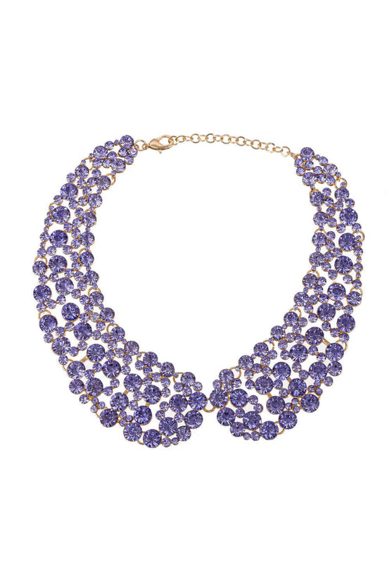 Diana Purple Collar Necklace - Born To Glam Born To Glam