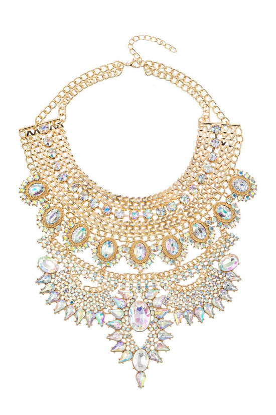 Zaniah Iridescent Statement Necklace - Born To Glam Born To Glam