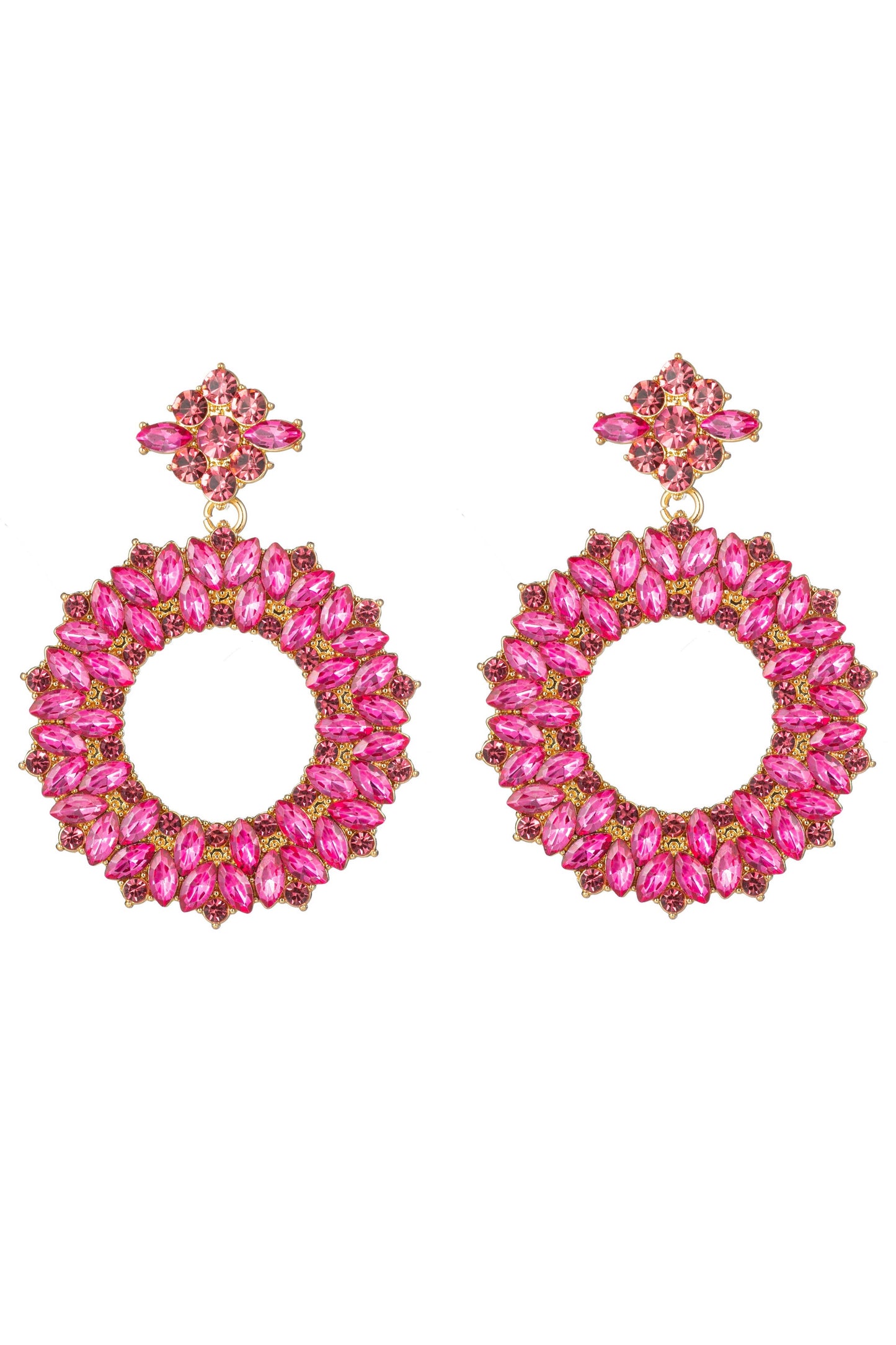 Stephanie Hot Pink Statement Earring - Born To Glam Born To Glam
