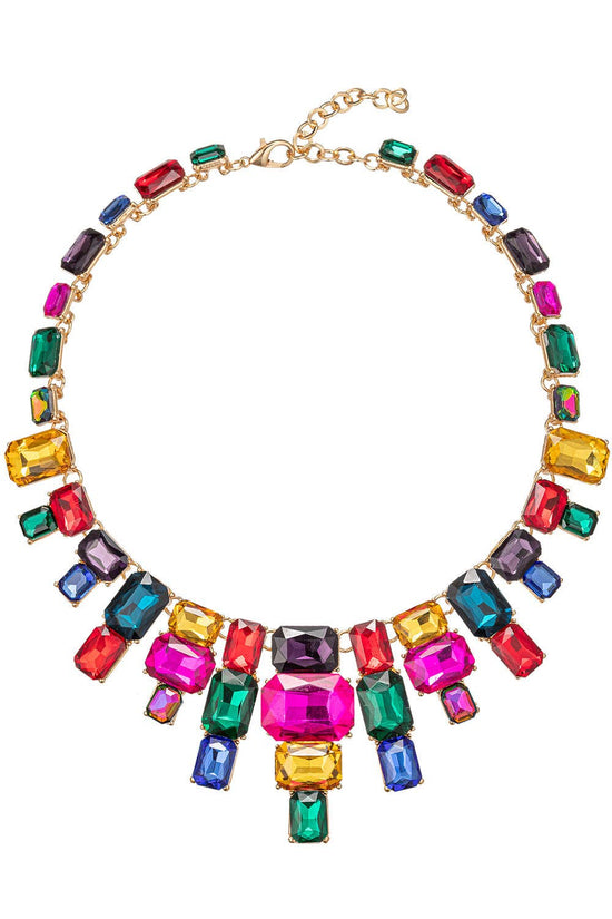 Jamie Rainbow Statement Necklace Born To Glam