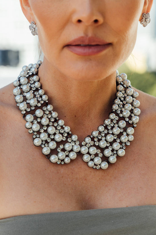 Diana Pearl Statement Necklace - Born To Glam Born To Glam