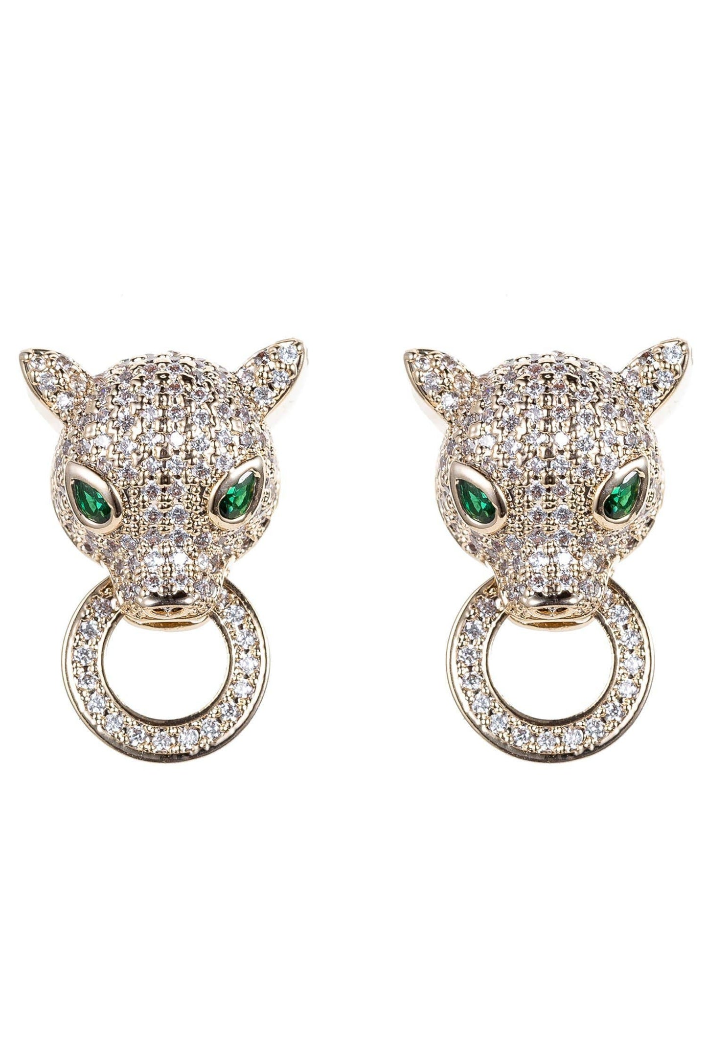 Gold Serval Earrings - Born To Glam Born To Glam