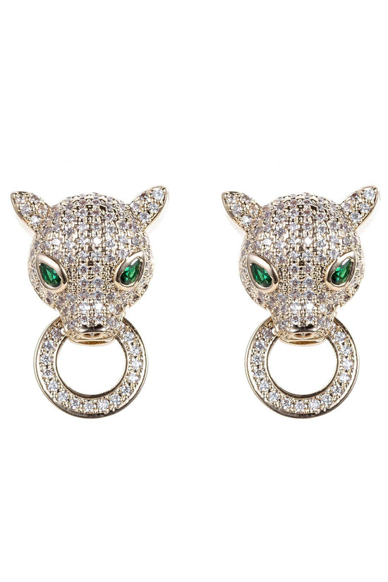 Gold Serval Earrings - Born To Glam Born To Glam
