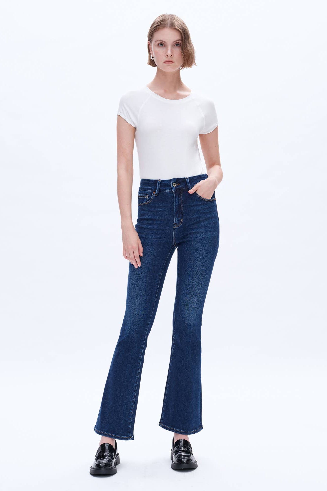 HIGH RISE BOOTCUT JEANS - Born To Glam Born To Glam