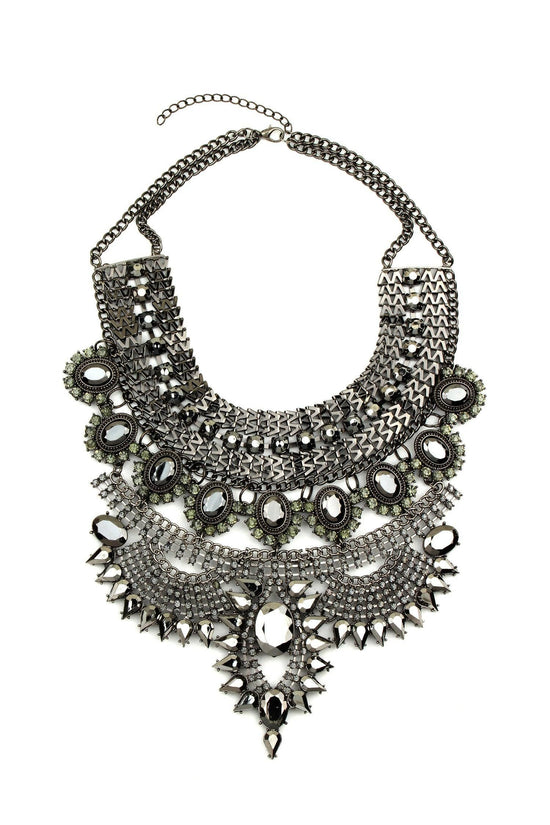Zania Pewter Necklace - Born To Glam Born To Glam