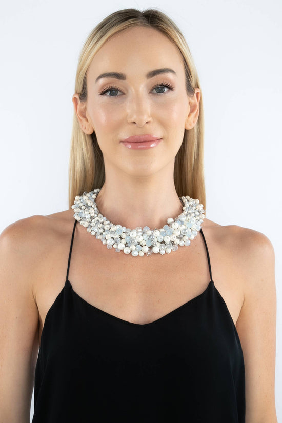 Harper Blue Statement Necklace - Born To Glam Born To Glam