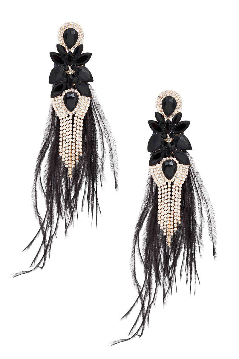 Tassel Black  Feather for Women - Born To Glam Born To Glam