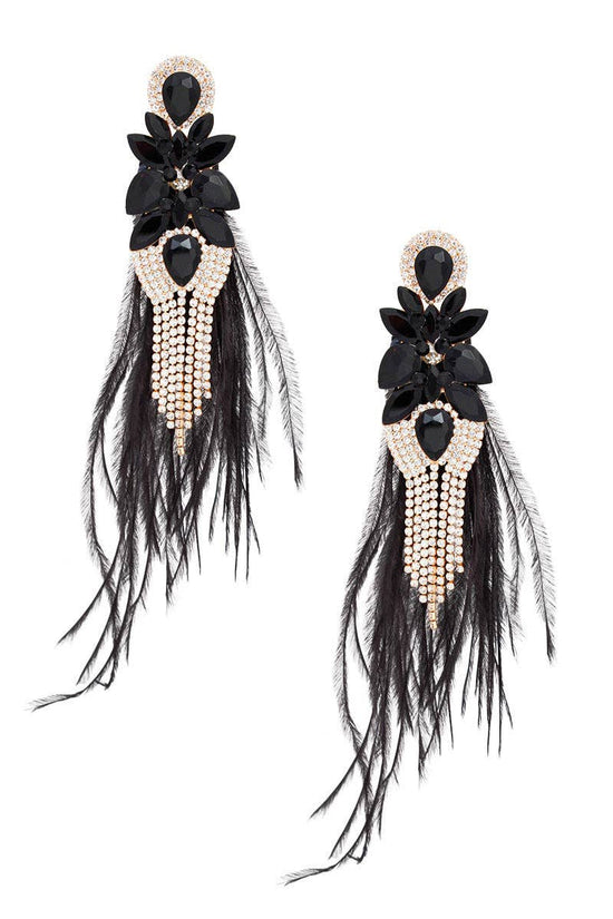Tassel Black  Feather for Women - Born To Glam Born To Glam
