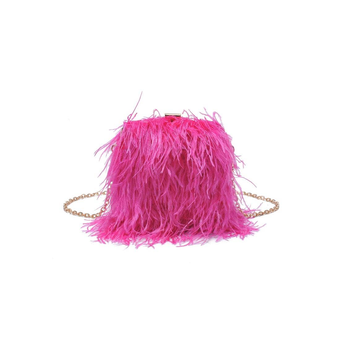 Feathered Flair Evening Bag Pink - Born To Glam Born To Glam