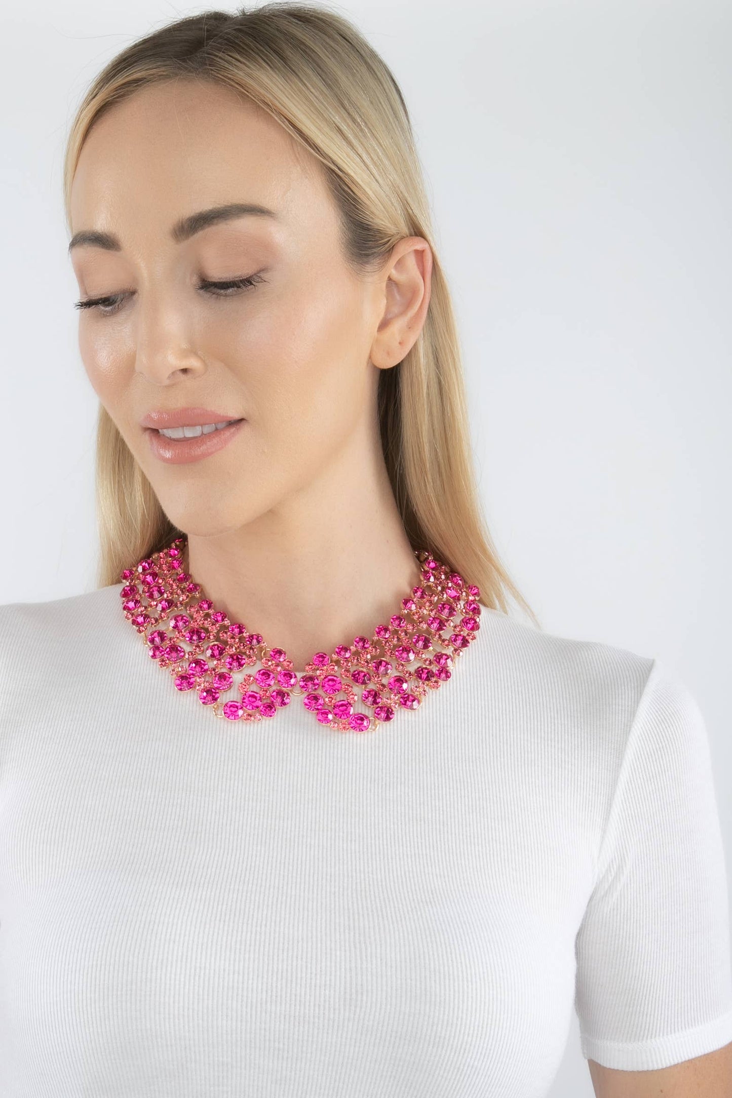 Diana Hot Pink Statement Necklace - Born To Glam Born To Glam