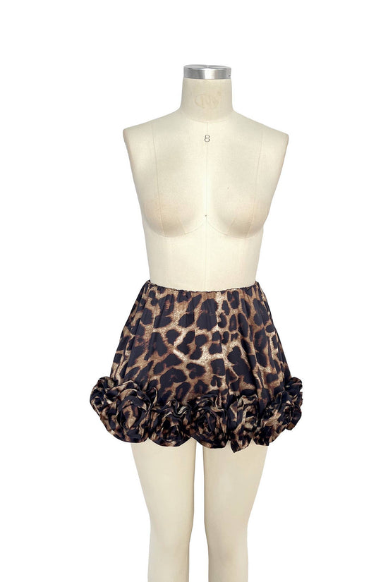 Leopard print bloomers on a mannequin against a white background Born To Glam