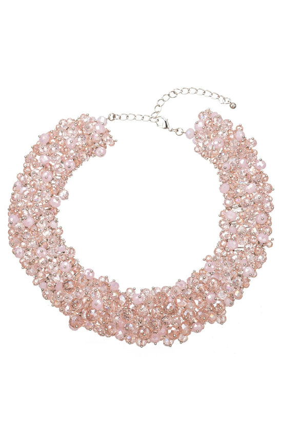 Harper Pink Collar Statement Necklace - Born To Glam Born To Glam