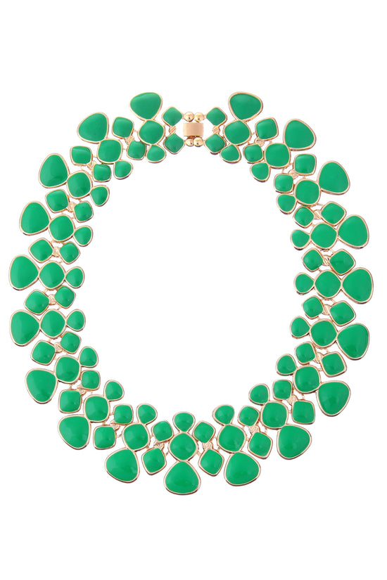 Adel Green Honey Comb Necklace - Born To Glam Born To Glam